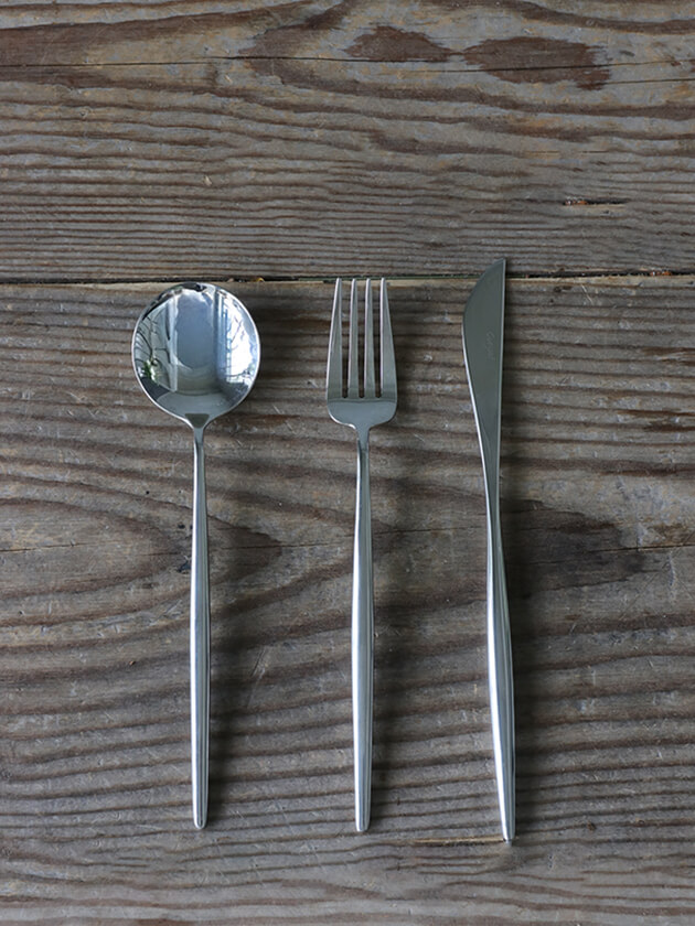 楽天市場】【SET】 ディナー Cutipol MOON SILVER カトラリー セット