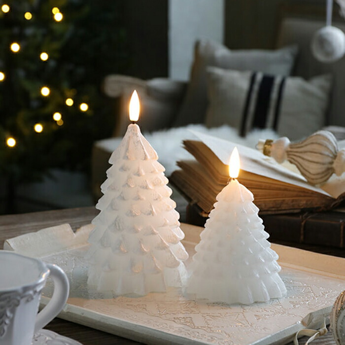 楽天市場】≪10％OFF≫ LEDキャンドル ホワイト クリスマスツリー B