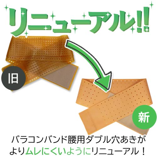 楽天市場】〔P〕バラコンバンド 新ワンタッチ腰用ダブル穴あき L〜LL