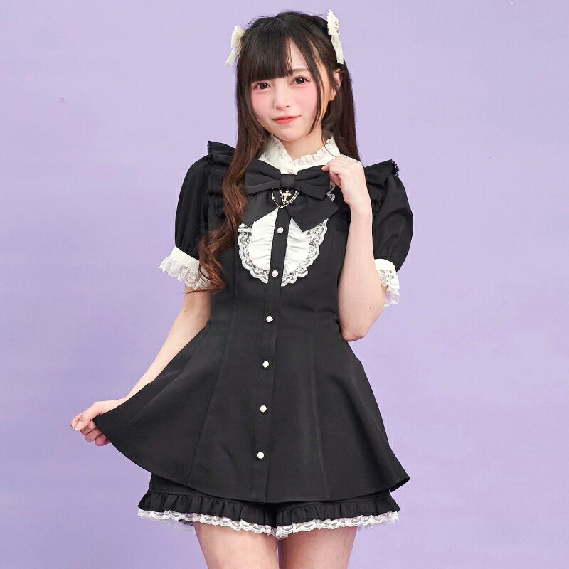 楽天市場】アクセサリーリボンレースフリル半袖セットアップ5/7 18:00