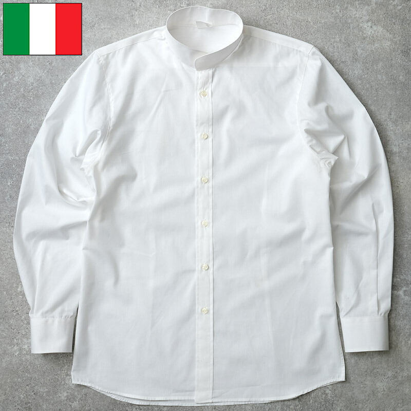 楽天市場】イタリア軍 MM カッターシャツ スタンドカラー 長袖