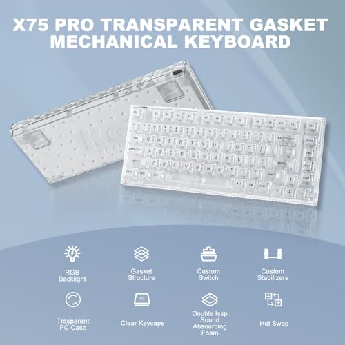 楽天市場】YUNZII X75 PRO 82キーワイヤレス ホットスワップ対応