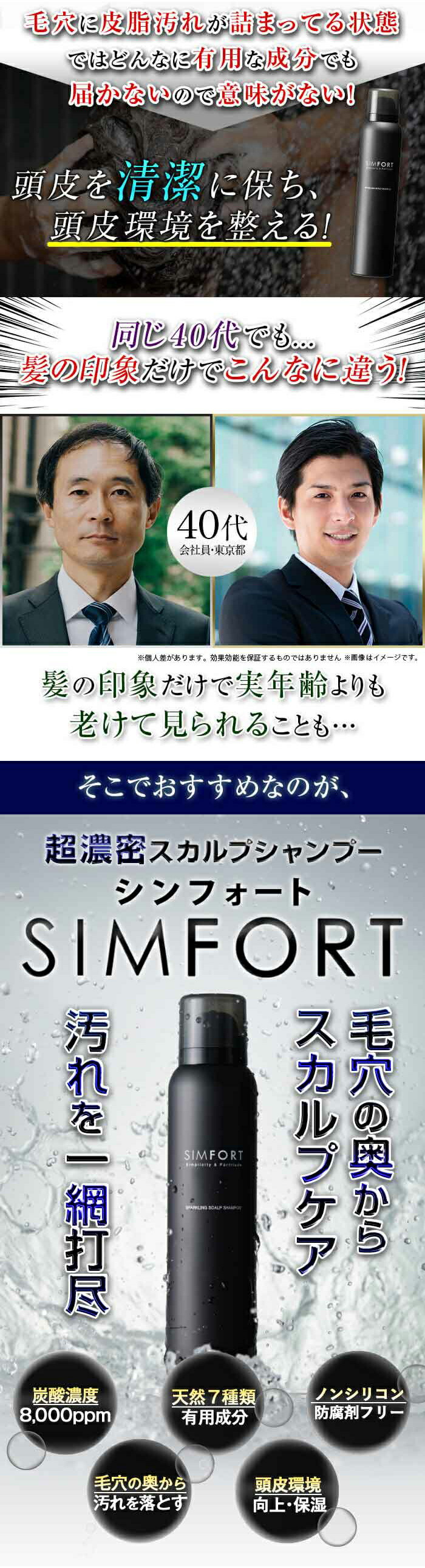 楽天市場】SIMFORTシャンプー スパークリングスカルプシャンプー(150g