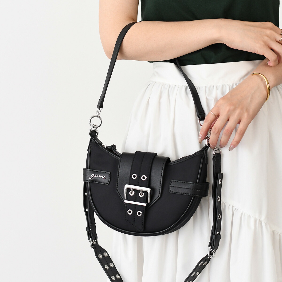楽天市場】GANNI ガニー バッグ ショルダーバッグ BUCKY バッキー