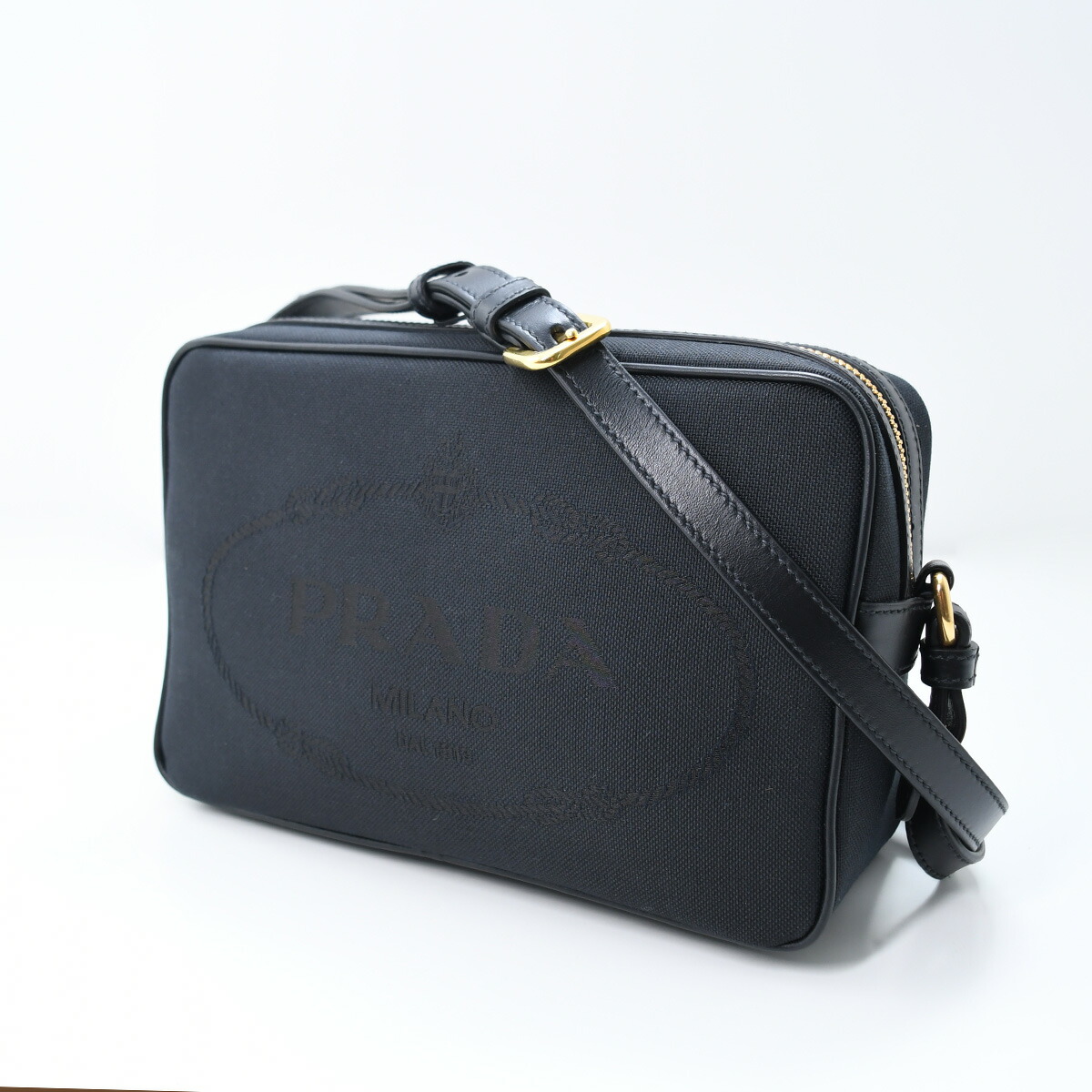 楽天市場】PRADA プラダ ロゴ ジャガード ナイロン カメラバッグ