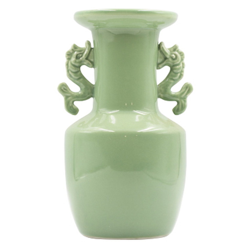 楽天市場】鯱耳青磁花入（良也作） 化粧箱入 [12×20cm 640g] | 茶道具