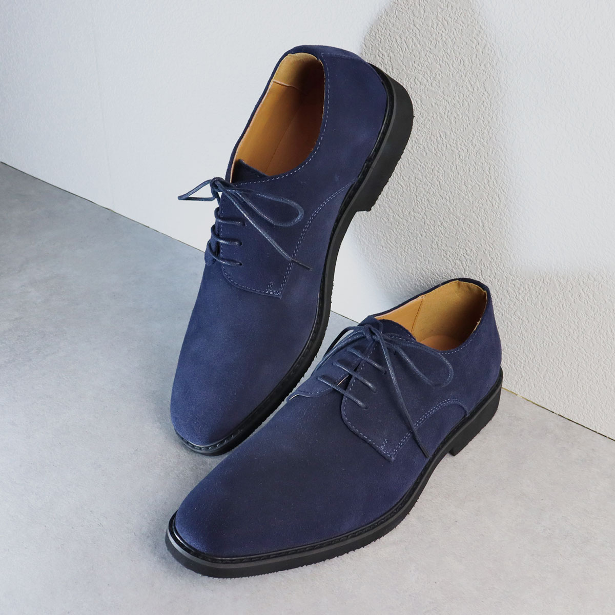 楽天市場】ビジネスシューズ メンズ 本革 スエード 黒 外羽根