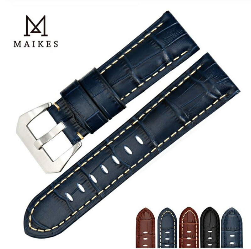 楽天市場】【パネライ対応 44mmケース用 型押しクロコ 交換ベルト 互換