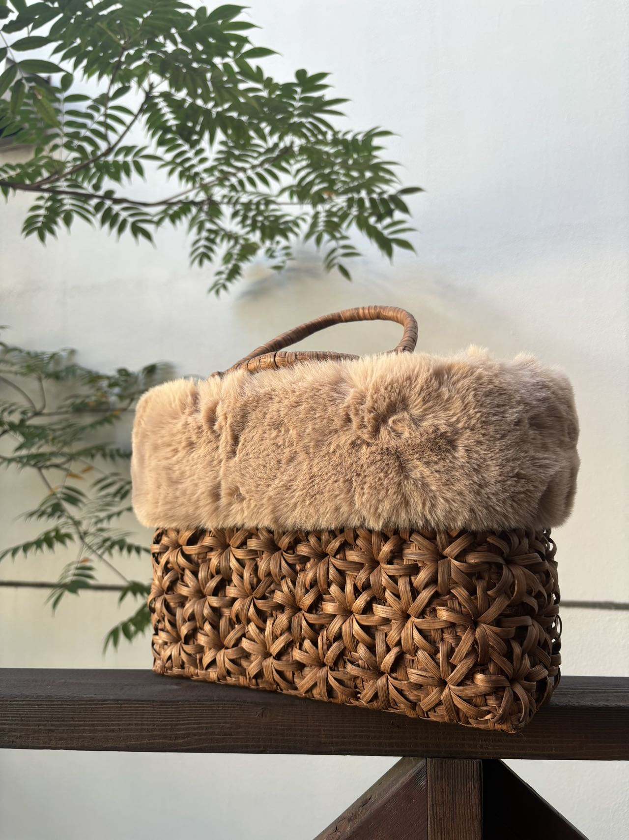 楽天市場】【秋冬】山葡萄かごバッグ 手作り 山葡萄籠バッグ 立体花