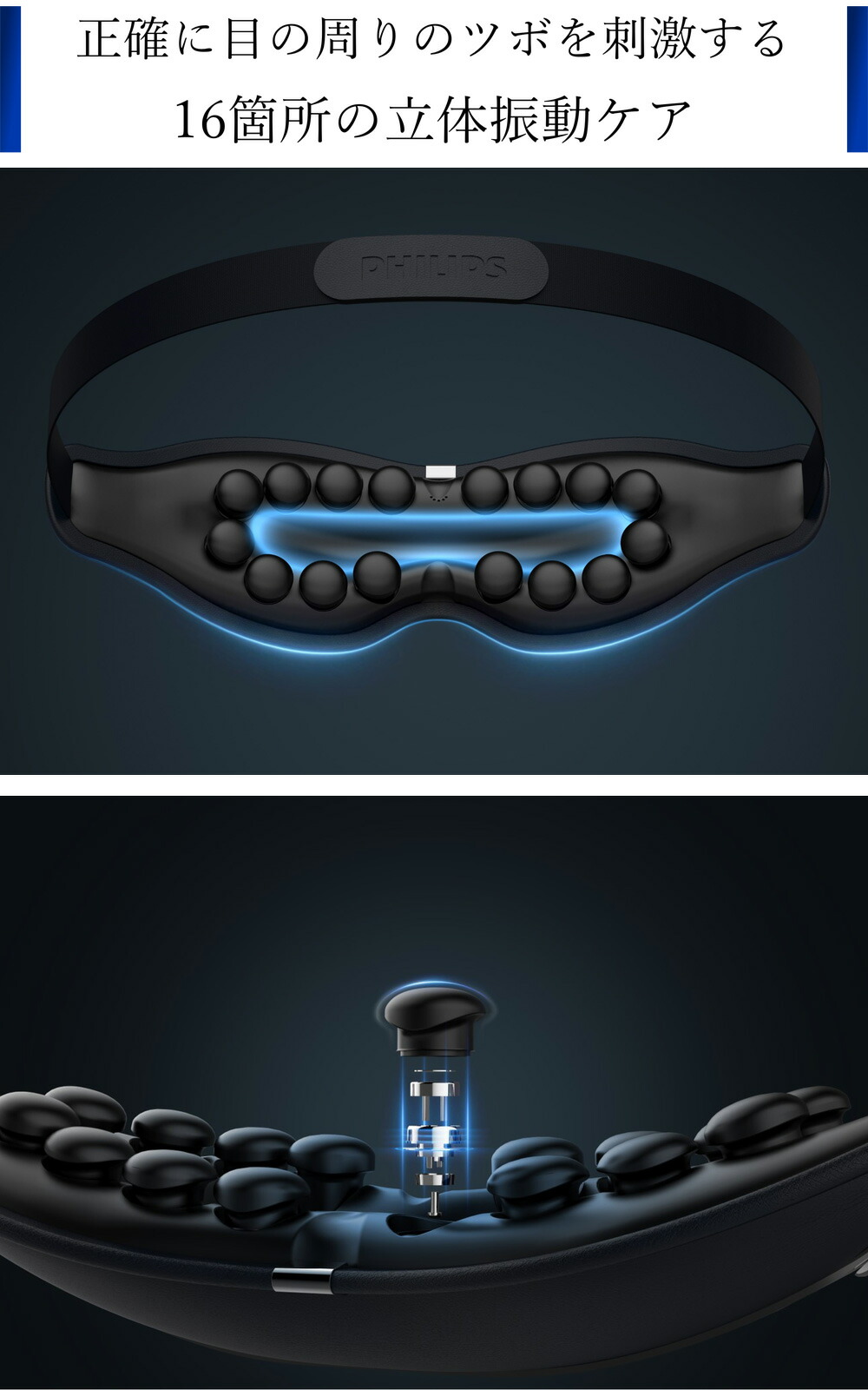 楽天市場】フィリップス PHILIPS アイケア 目元 マッサージ器 ホット