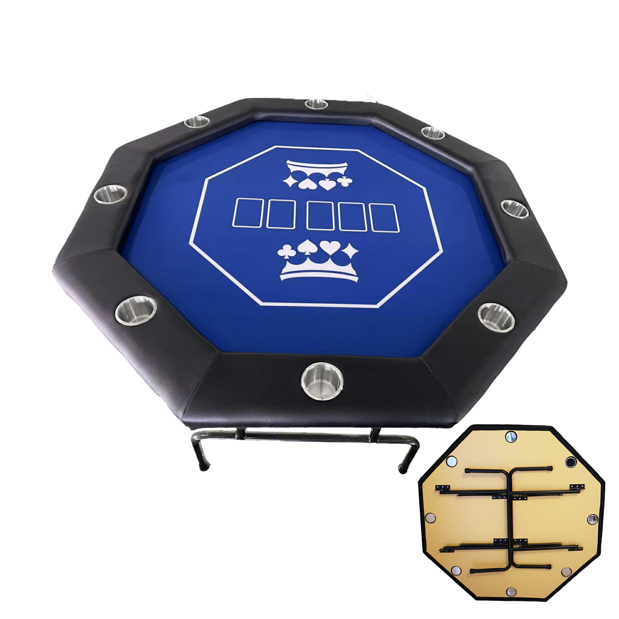 楽天市場】【P5倍!】 TiltPlay ポーカーテーブル 八角形 折りたたみ 8