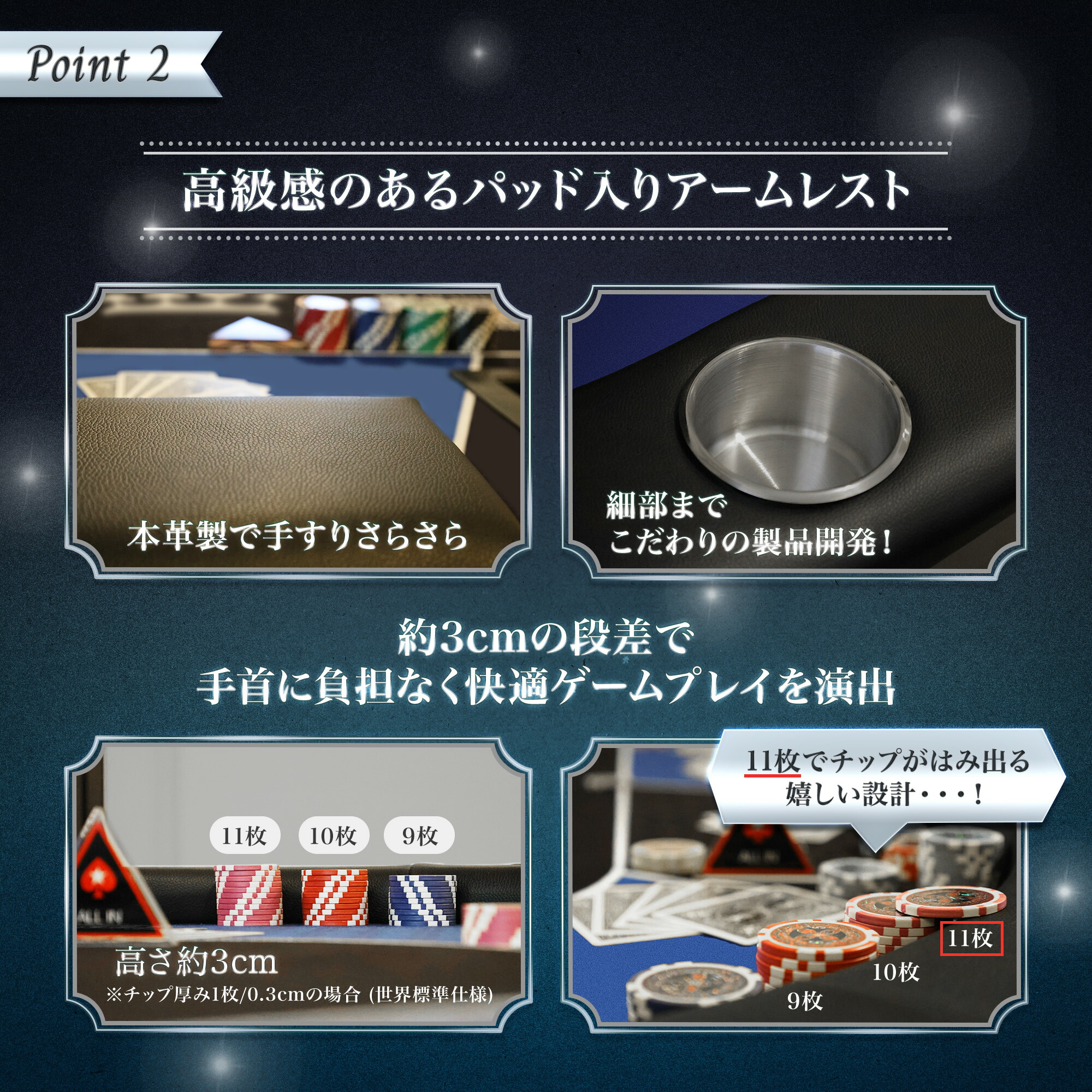 楽天市場】【P5倍!】 TiltPlay ポーカーテーブル 八角形 折りたたみ 8