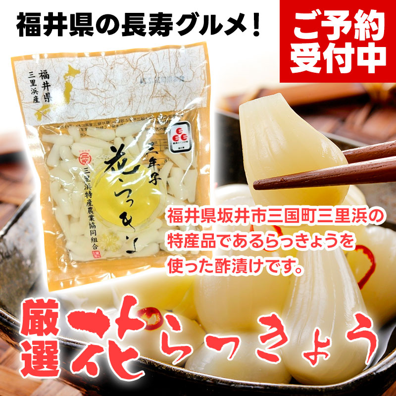 楽天市場】【三年子花らっきょうセット30袋～40袋入り】福井県特産 お