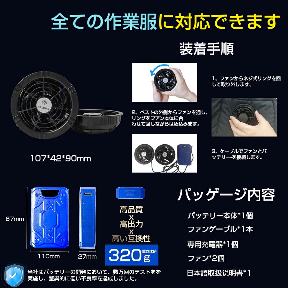 楽天市場】[即日出荷] [2025年新作] 最大40V バッテリー ファン セット