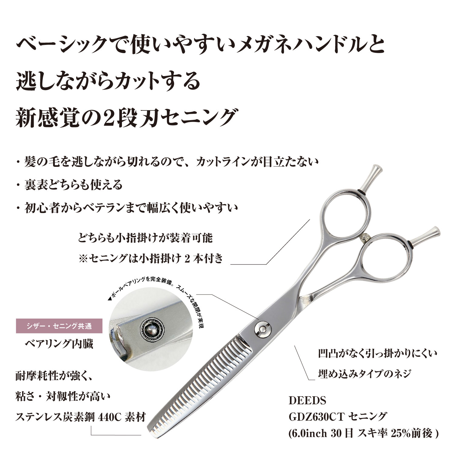 楽天市場】日本の鋏専門メーカー 理美容師専用 /【PF】DEEDS GDZ630CT