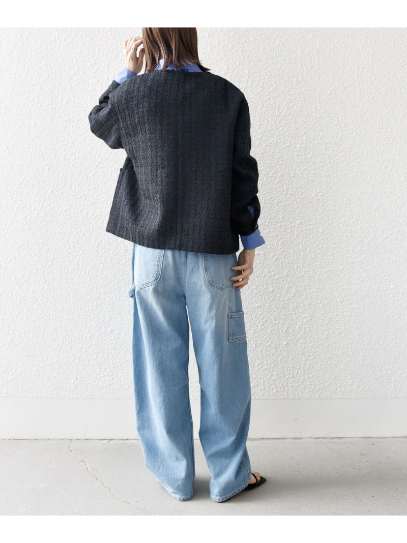 楽天市場】【SALE／30%OFF】SHIPS any:ノーカラー ツイード ジャケット