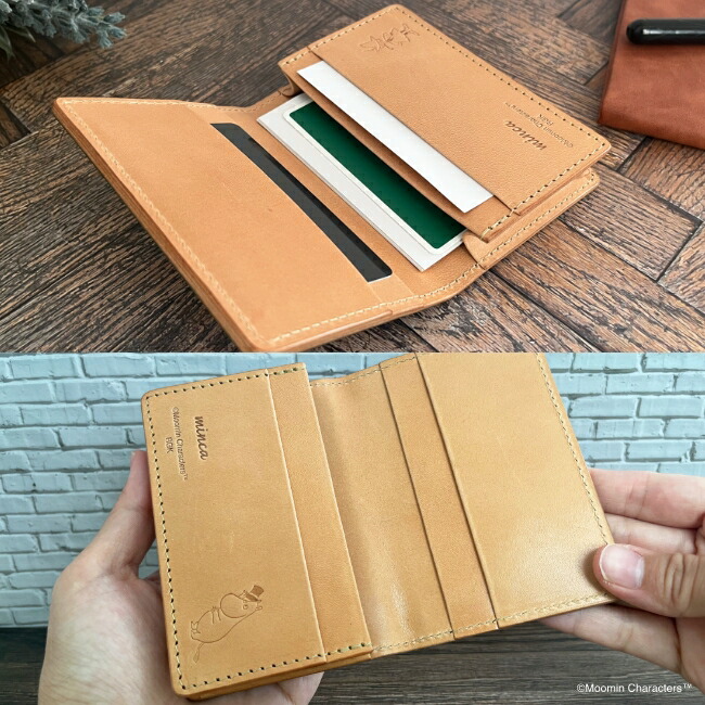 楽天市場】【公式店限定】 MOOMIN minca 栃木レザー 名刺入れ