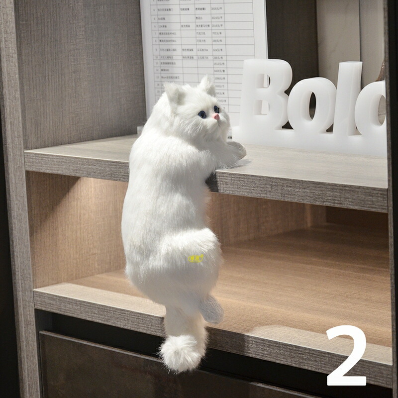 楽天市場】かわいい猫 置物 猫リアルぬいぐるみ 置物 リアルねこ 本物