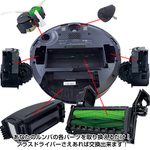 みーちゃん iRobot Roomba ルンバ i7 交換パーツ付き みーちゃん