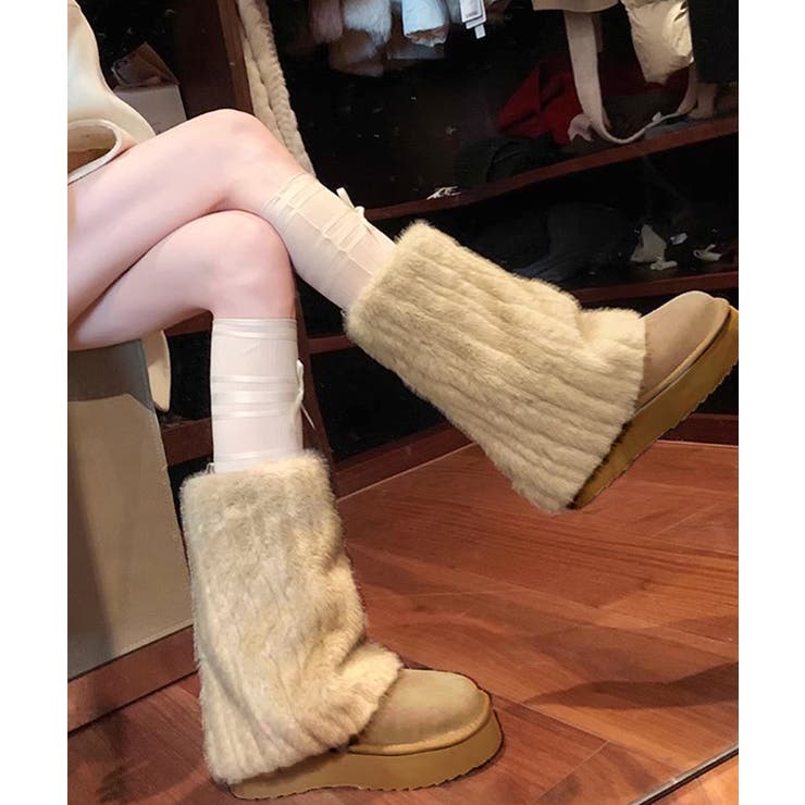 楽天市場】futier land 暖かいさとオシャレが叶う。ファーレッグ