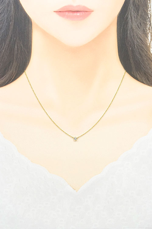 楽天市場】ティファニー ダイヤモンド バイザヤード ネックレス K18