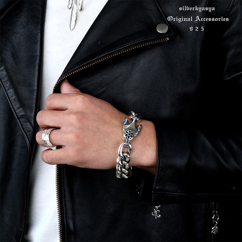 楽天市場】シルバー925 桜ブレスレット メンズ さくら サクラ シルバー