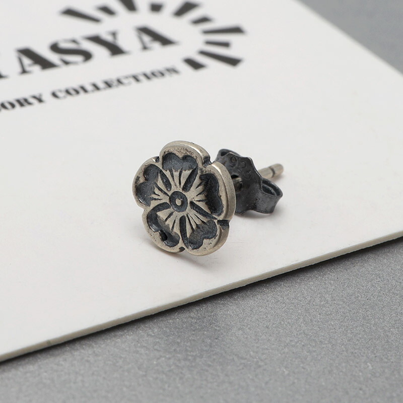 楽天市場】シルバー925 フラワーピアス スタッドピアス アンティーク