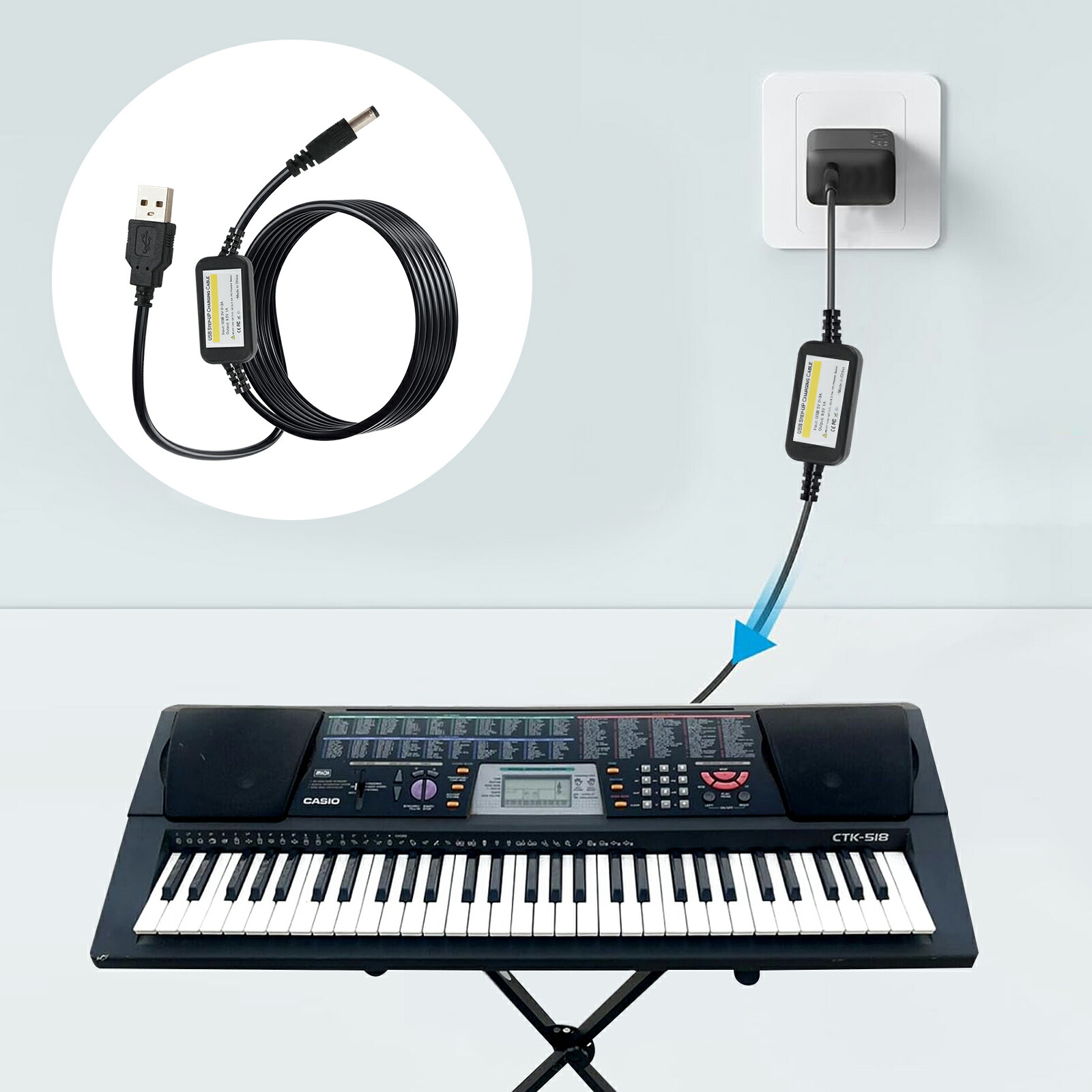 楽天市場】Tyuusei カシオ キーボード 電子ピアノ ACアダプター CASIO