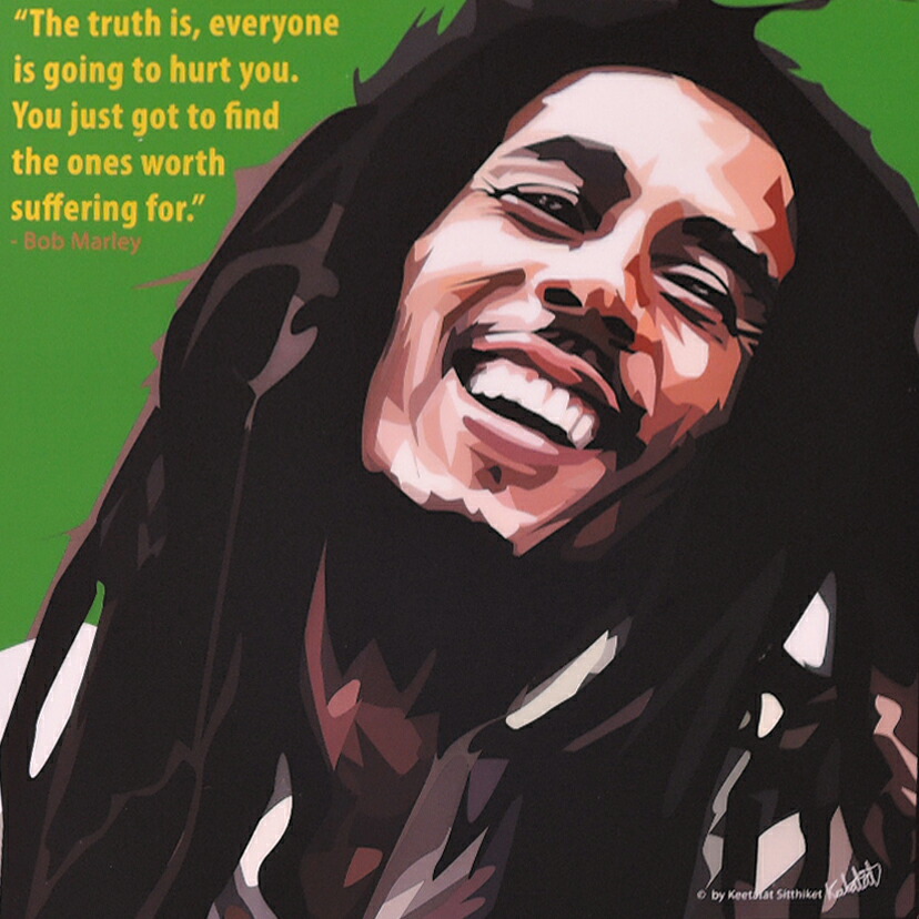 楽天市場】ポップアートフレーム Bob Marley ボブ・マーリー2 KEETATAT