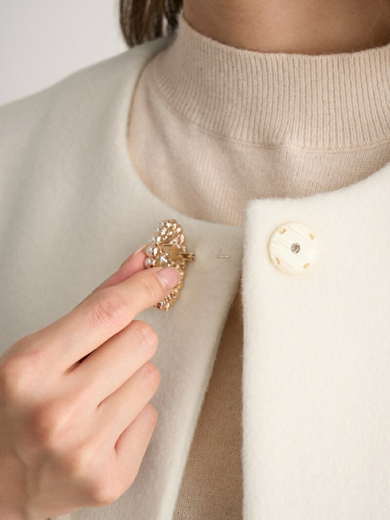 楽天市場】【WEB限定】ビジューブローチAラインコート SNIDEL