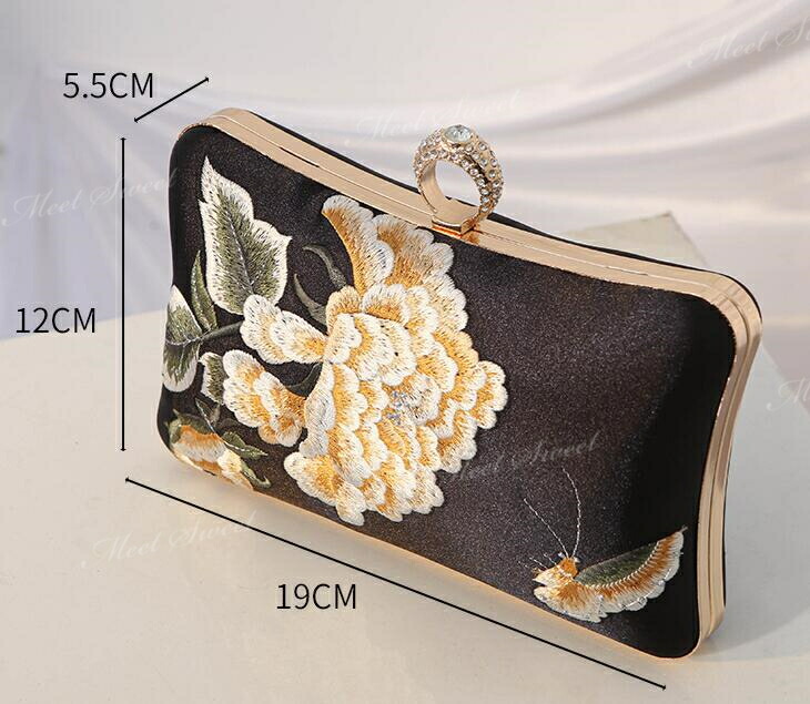 楽天市場】パーティーバッグ 3way 口金 ハンドバッグ 花柄 刺繍