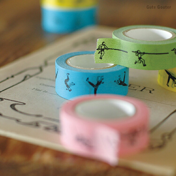 楽天市場】2巻パック 倉敷意匠 マスキングテープ ナンシー関 棒高跳び