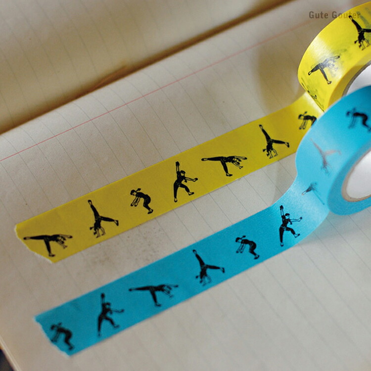 楽天市場】2巻パック 倉敷意匠 マスキングテープ ナンシー関 側転 2色