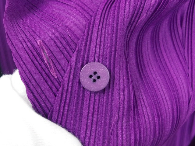 楽天市場】プリーツプリーズ イッセイミヤケ プリーツ カーディガン 紫