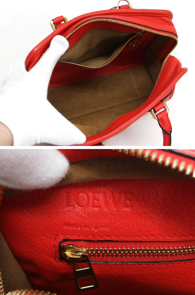 楽天市場】ロエベ アマソナ23 2WAY ハンドバッグ ショルダーバッグ 赤