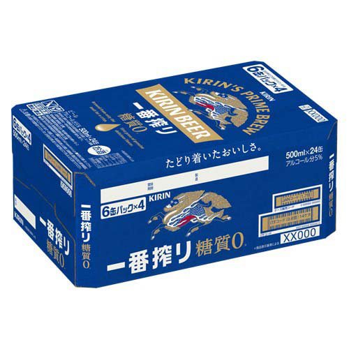 楽天市場】キリン 一番搾り 糖質ゼロ(500ml*24本入)【一番搾り