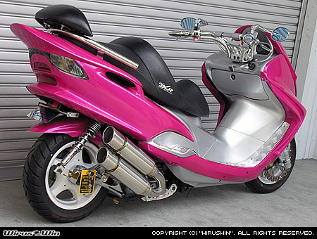 楽天市場】WirusWin マジェスティ125用 アトミックツイン マフラー