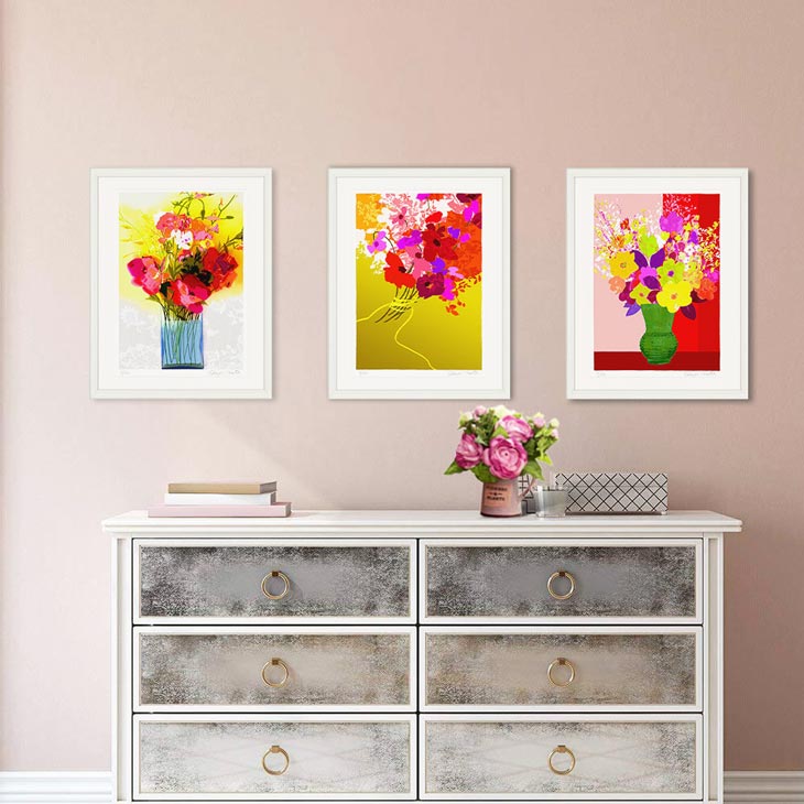 楽天市場】絵画 風水 インテリア 額入り Bouquet de fleurs「花束