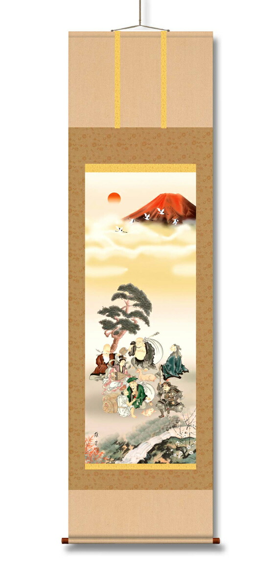 楽天市場】【楽天ランキング1位獲得】掛け軸 【開運 掛軸 七福神 飛鶴