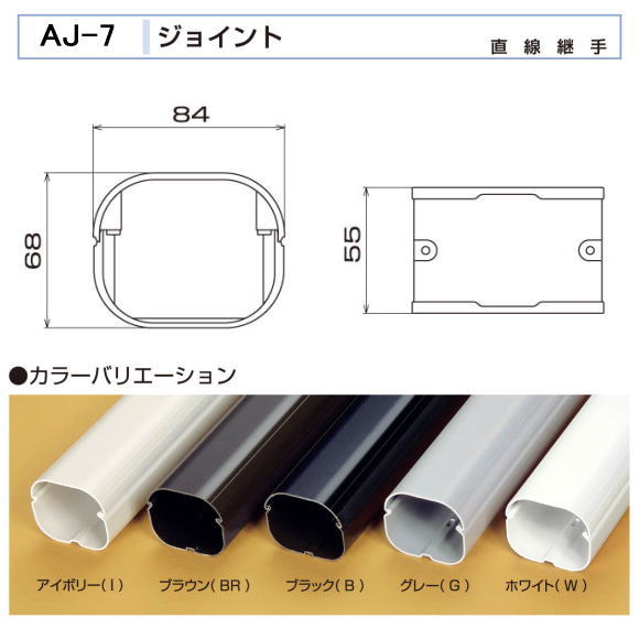 楽天市場】バクマ工業 エアコン配管化粧カバー スマートダクト AD-7用