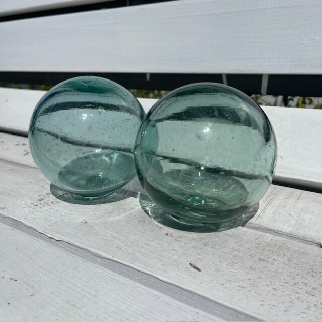 楽天市場】ビン玉、浮き球、浮き玉レトロガラス玉、約10cm2個「95mm