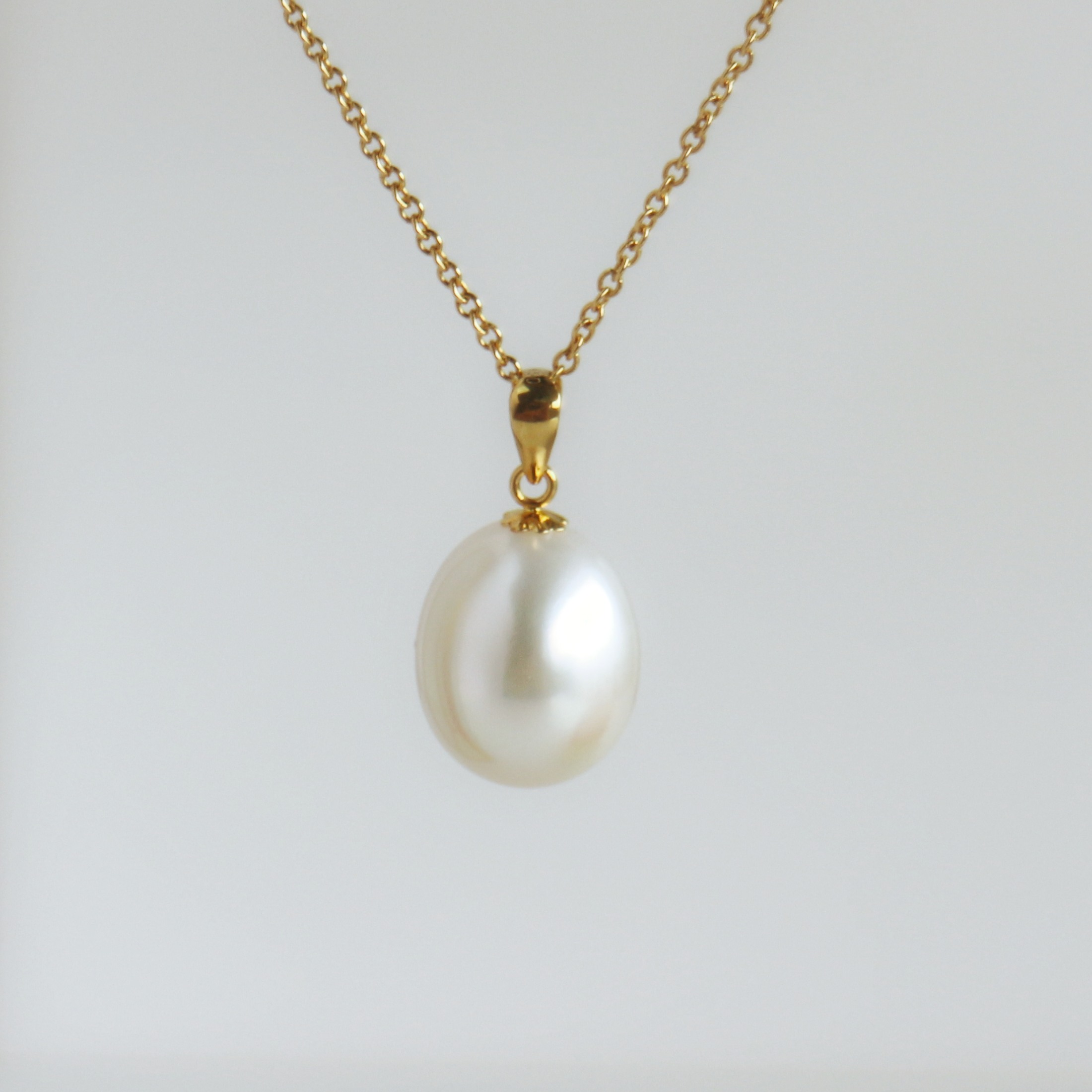 楽天市場】ペンダントトップ パール ペンダント 18金 K18 10mm 本真珠