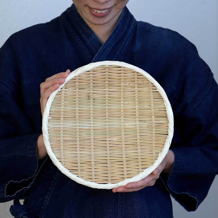 楽天市場】【国産】丸竹ざる（小）24cm : 虎斑竹専門店 竹虎