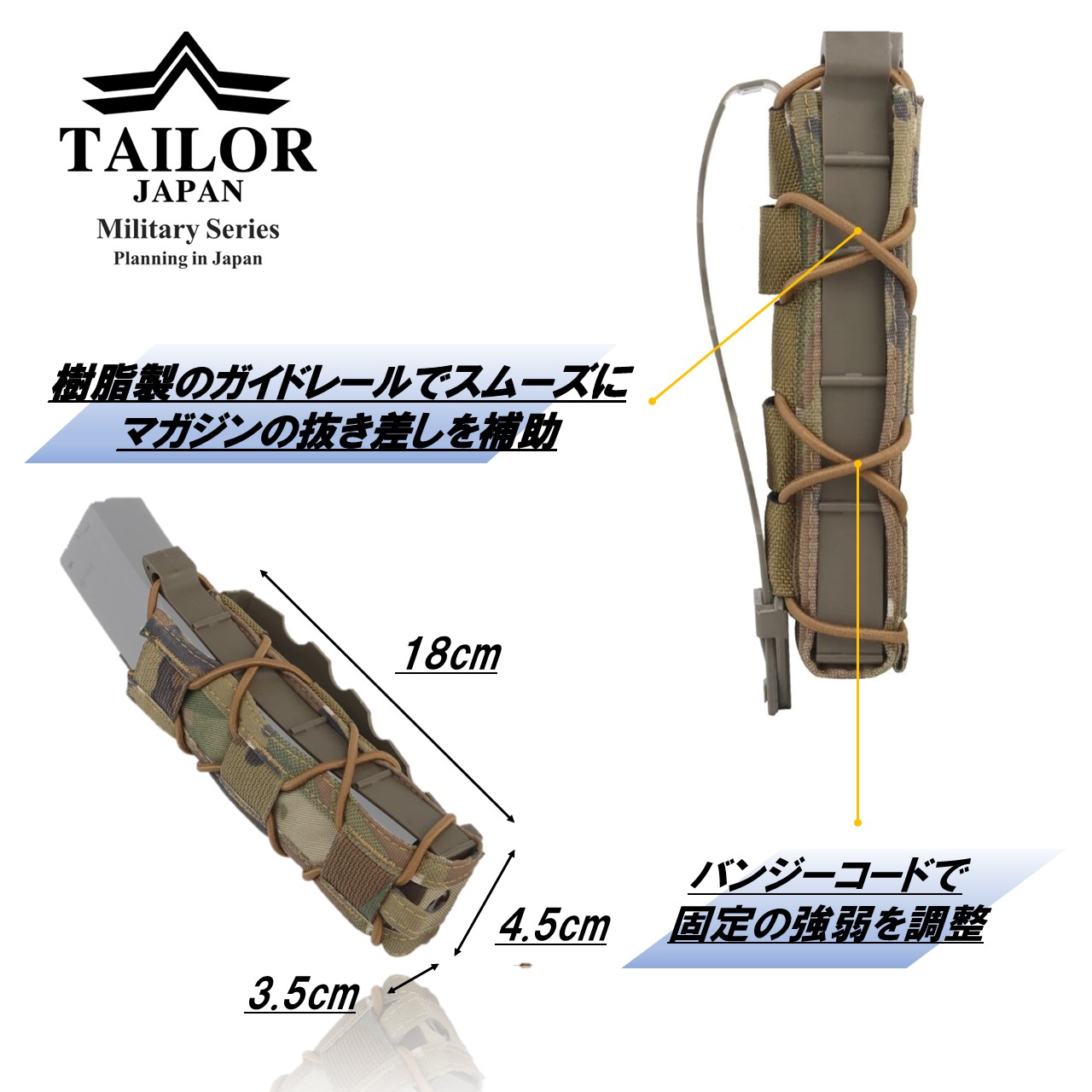 楽天市場】TAILOR JAPAN サバゲー SMG マガジンポーチ オープントップ