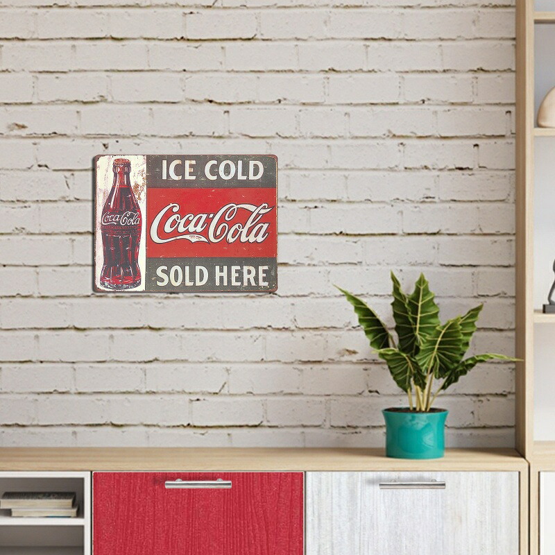 楽天市場】ブリキ看板 コカコーラ グッズ 40 ic ポスター 絵 壁掛け