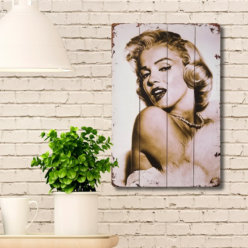 レア】80年代 昭和レトロ ヴィンテージ マリリンモンロー 木製パネル