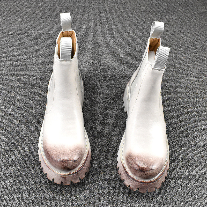 楽天市場】チェルシーブーツ サイドゴア ブーツ メンズ ブーツ 白