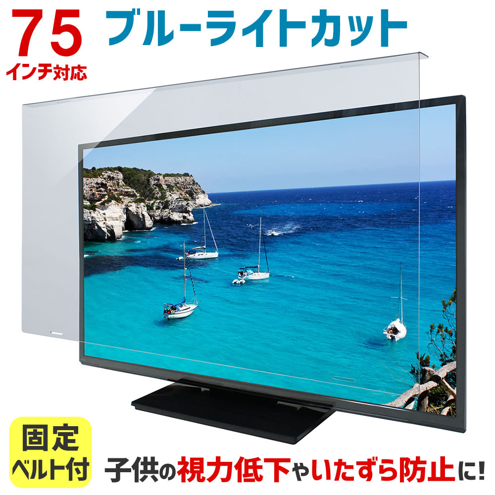 75インチ 液晶テレビ 保護パネル テレビカバー アクリル製 地震対策 75