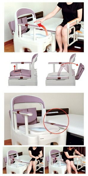 楽天市場】ポータブルトイレ 座楽 ラフィーネ（前後傾斜脚付き） 脱臭