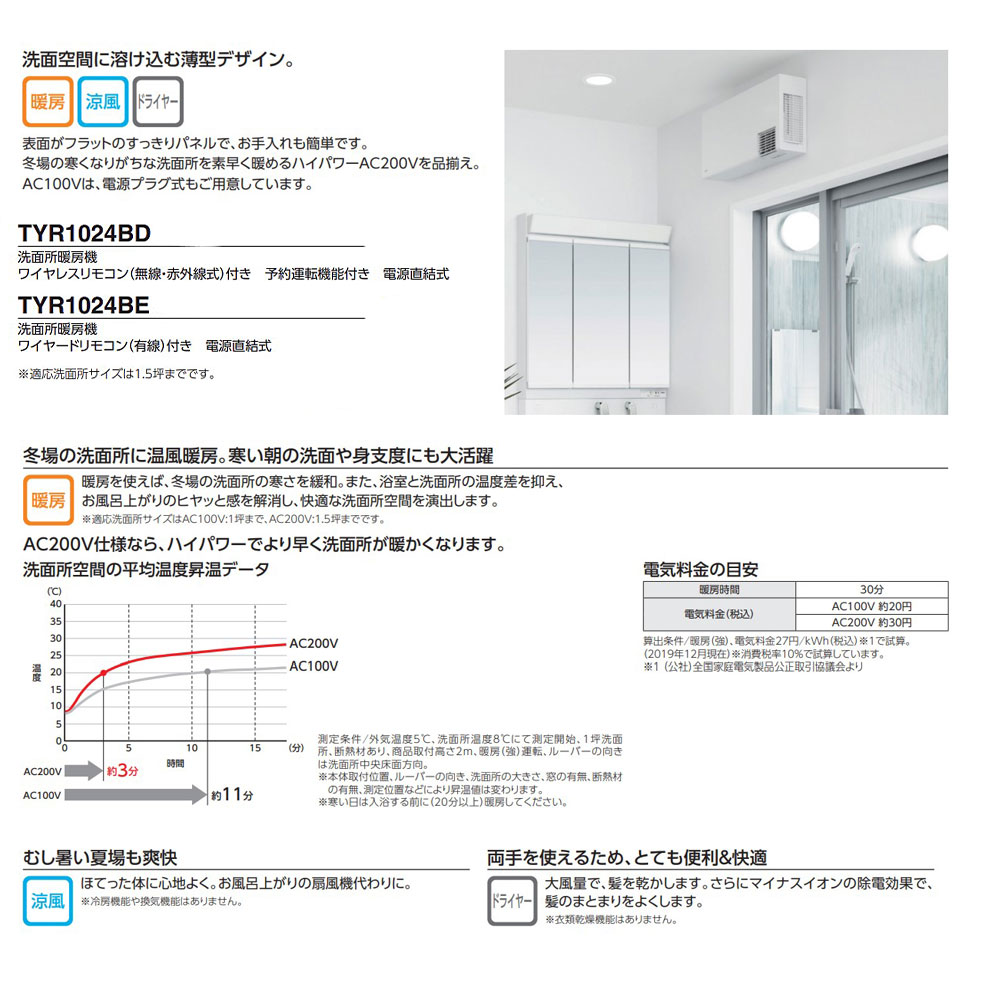 楽天市場】【地域に拠りあす楽 在庫あり】TOTO TYR1024BD : 洗面所暖房